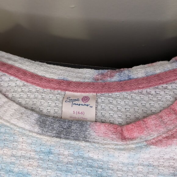 Tye Dye Waffle Knit Secret Treasures Pajama Top S GUC - Picture 2 of 4